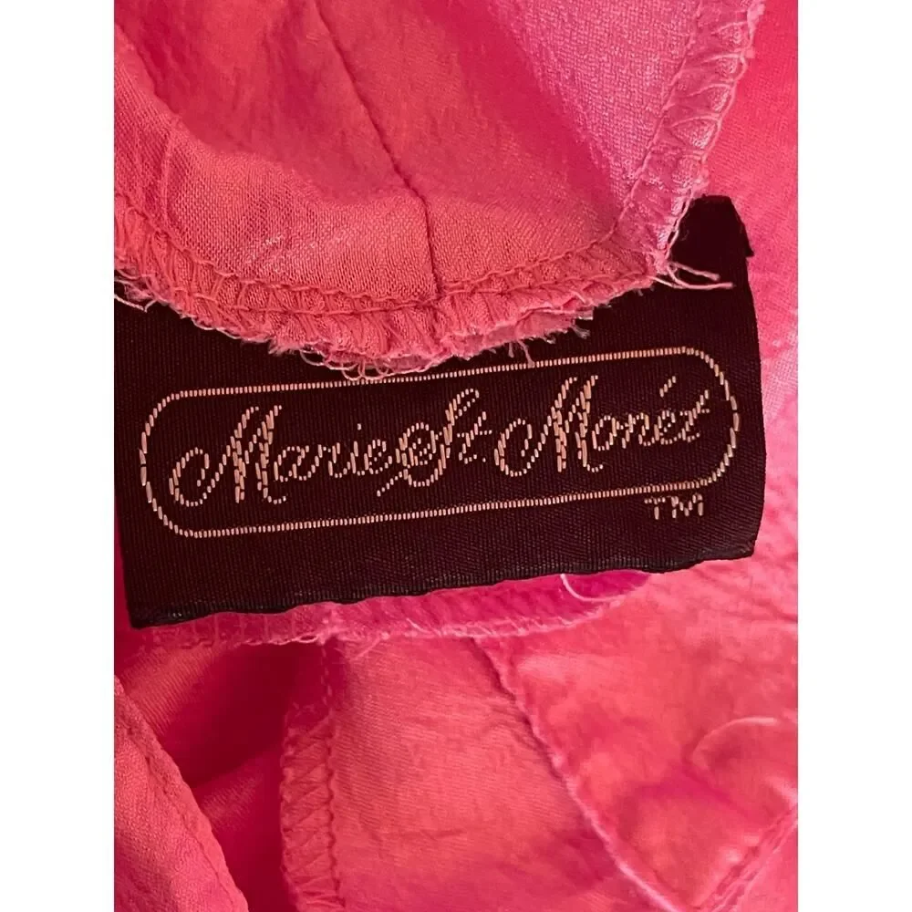 Vintage Marie St Monèt Pink Lightweight Short-Sleeve Top Size 12 - Picture 7 of 8